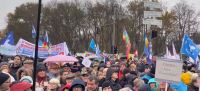 Aufsehen vor dem Brandenburger Tor 25.11.2023